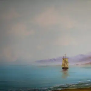 Корабль на бирюзовом море