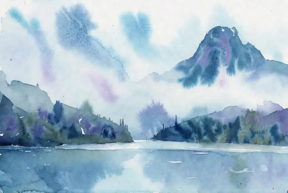 Nass in Nass Aquarellmalerei